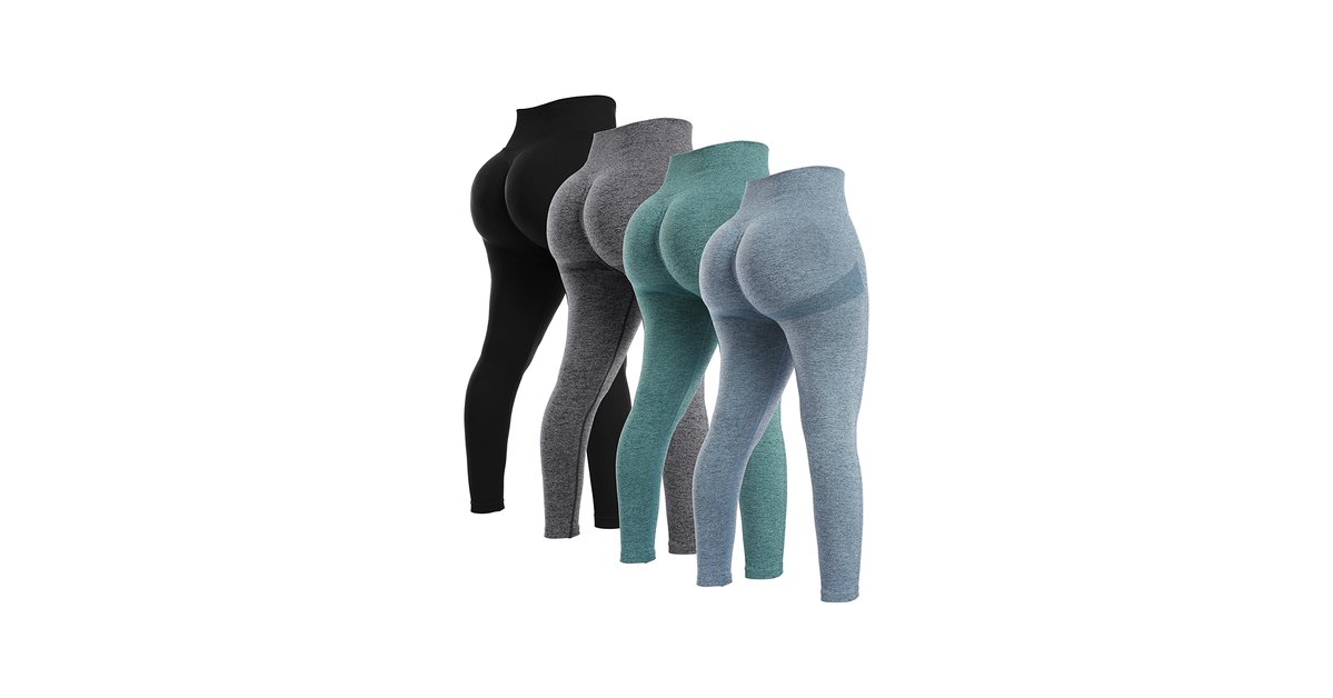 NOROMOV 4 Piece Butt Lifting Workout Leggings